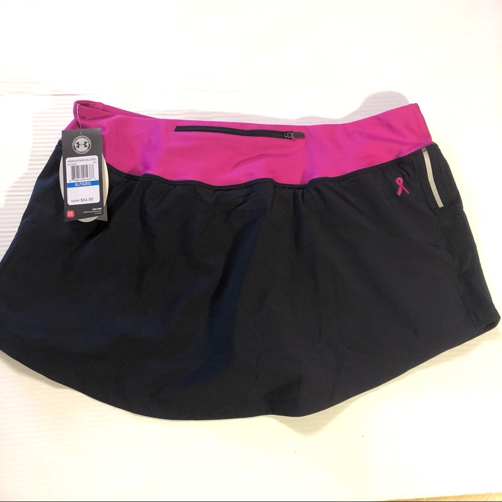 NWT Under Armour Heat Gear Skort XL Black Pink - Picture 4 of 14